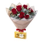 Ramo de 6 Rosas Importadas  + Bombones